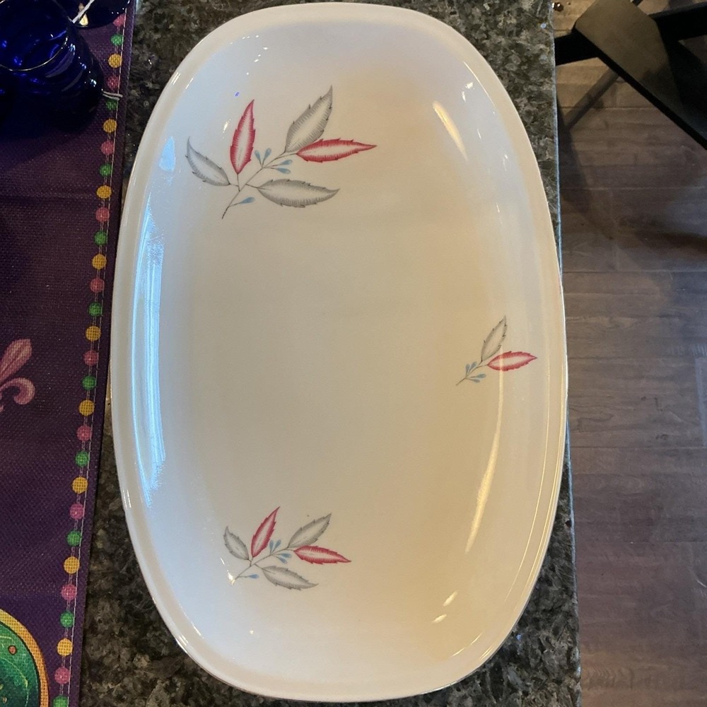 Bareuther  Bavaria Germany MCM Oval Serving Platter Plate Dish 15.5" x 10"